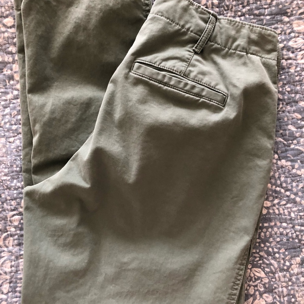 Gap High Rise Straight Khakis, Cropped, 4